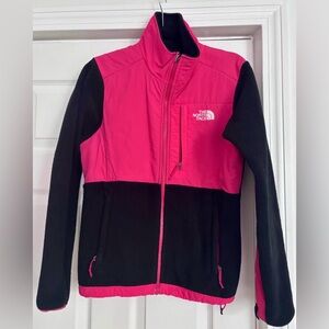 The North Face Vibrant Pink and Black Denali Jacket